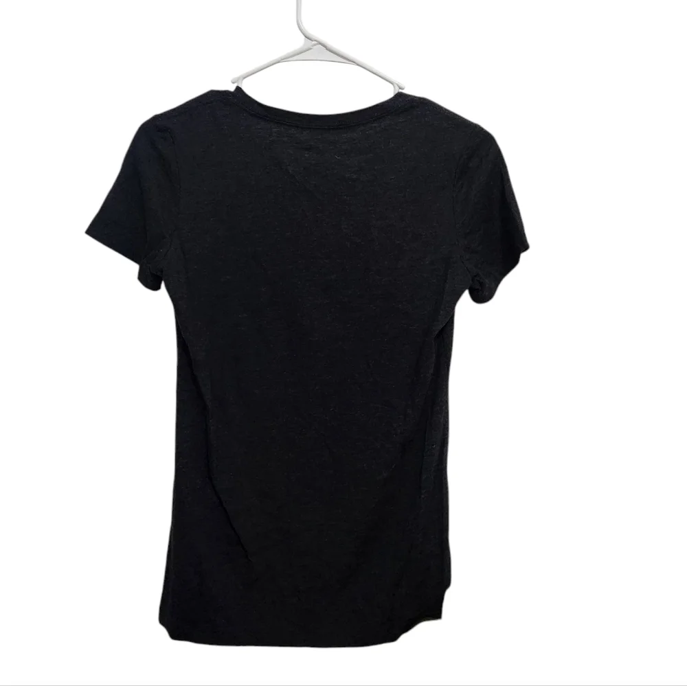 The North Face Grapic Tee TShirt Womens Sz S Black Heather Never Stop Exploring - Picture 2 of 4
